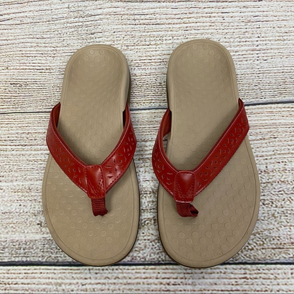 Vionic | Shoes | Vionic Red Tide Perfect Flip Flop Thong Sandals 6 | Poshmark